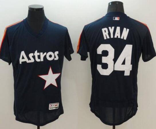 Men's Houston Astros ACTIVE PLAYER Custom Navy Blue Collection Cooperstown Stitched Baseball Jersey